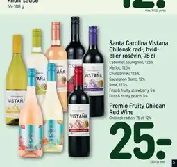 REMA 1000 Santa Carolina Vistana Chilensk rød-, hvid- eller rosévin, 75 cl tilbud