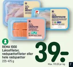REMA 1000 REMA 1000 Laksefileter, rødspættefileter eller hele rødspætter tilbud