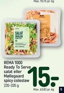 REMA 1000 REMA 1000 Ready To Serve salat eller Møllegaard spicy coleslaw tilbud
