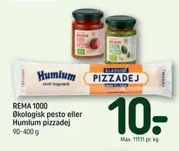 REMA 1000 REMA 1000 Økologisk pesto eller Humlum pizzadej tilbud
