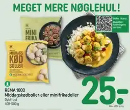 REMA 1000 REMA 1000 Middagskødboller eller minifrikadeller tilbud