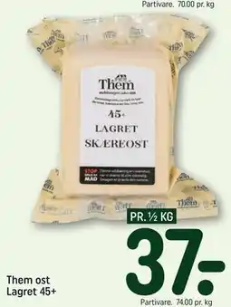 REMA 1000 Them ost Lagret 45+ tilbud