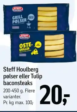 Føtex Steff Houlberg pølser eller Tulip baconsteaks tilbud