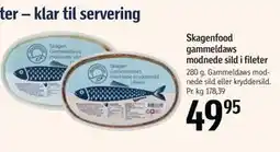 Føtex Skagenfood gammeldaws modnede sild i fileter tilbud