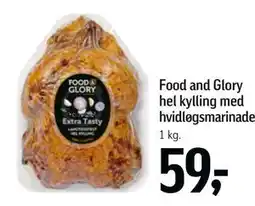 Føtex Food and Glory hel kylling med hvidløgsmarinade tilbud