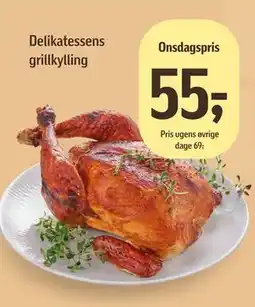 Føtex Delikatessens grillkylling tilbud