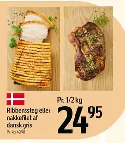 Føtex Ribbenssteg eller nakkefilet af dansk gris tilbud