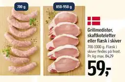 Føtex Grillmedister, skaftkoteletter eller flæsk i skiver tilbud
