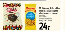 Føtex Mr. Brownie, Prince kiks med chokoladecreme eller Marabou cookies tilbud