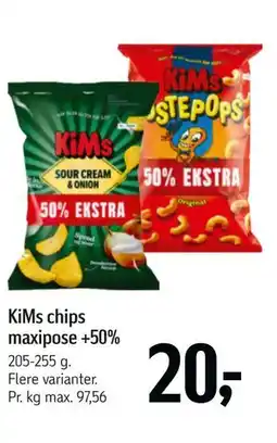 Føtex KiMs chips maxipose +50% tilbud