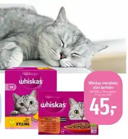 Føtex Whiskas menuboks eller tørfoder tilbud