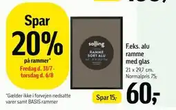 Føtex Spar 20% på rammer tilbud