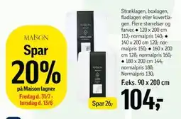Føtex Spar 20% på Maison lagner tilbud