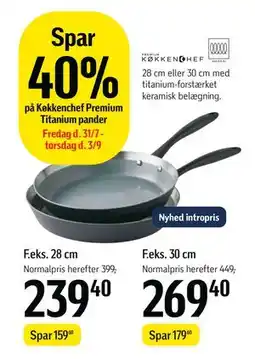 Føtex Spar 40% på Køkkenchef Premium Titanium pander tilbud
