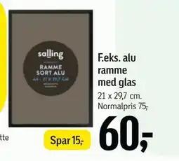 Føtex alu ramme med glas tilbud