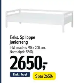Føtex Spiloppe juniorseng tilbud