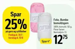 Føtex Spar 25% på garn og sytilbehør tilbud