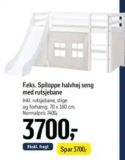 Føtex Spiloppe halvhøj seng med rutsjebane tilbud