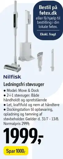 Føtex Ledningsfri støvsuger tilbud