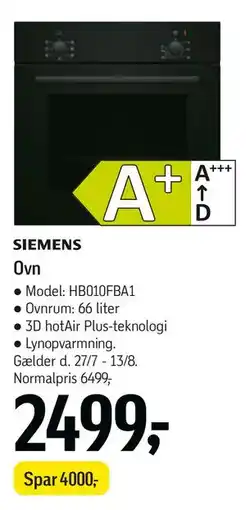 Føtex SIEMENS Ovn tilbud
