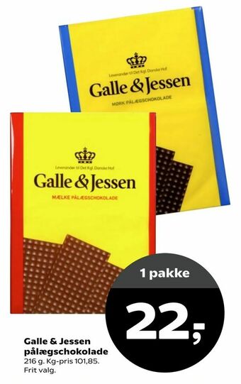 Dagli'Brugsen Galle & Jessen pålægschokolade tilbud