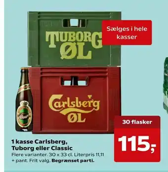 Dagli'Brugsen 1 kasse Carlsberg, Tuborg eller Classic tilbud