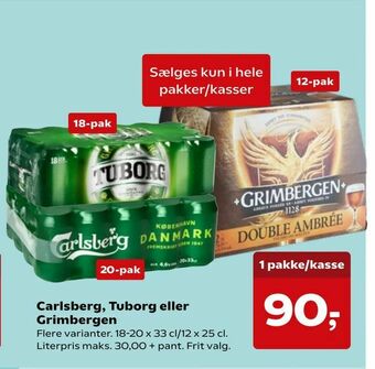 Dagli'Brugsen Carlsberg, Tuborg eller Grimbergen tilbud