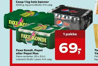 Dagli'Brugsen Faxe Kondi, Pepsi eller Pepsi Max tilbud