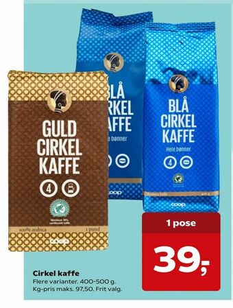 Dagli'Brugsen Cirkel kaffe tilbud