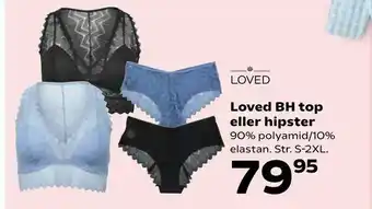 Kvickly Loved BH top eller hipster tilbud
