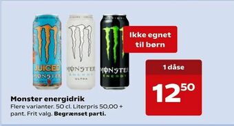 Kvickly Monster energidrik tilbud
