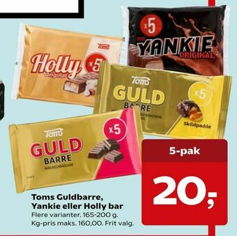 SuperBrugsen Toms Guldbarre, Yankie eller Holly bar tilbud