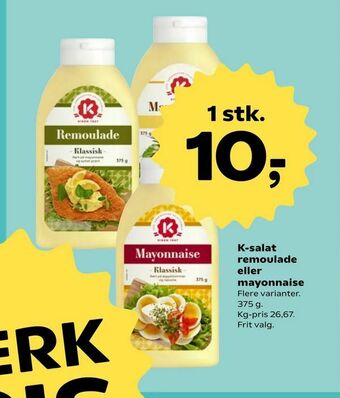 SuperBrugsen K-salat remoulade eller mayonnaise tilbud