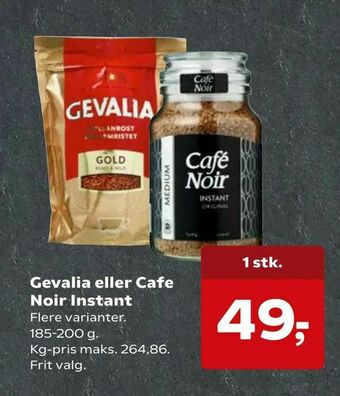 Kvickly Gevalia eller Cafe Noir Instant tilbud