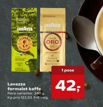 SuperBrugsen Lavazza formalet kaffe tilbud
