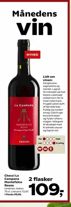 SuperBrugsen Checci La Campana Montefalco Rosso tilbud
