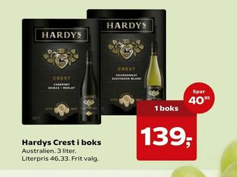 SuperBrugsen Hardys Crest i boks tilbud