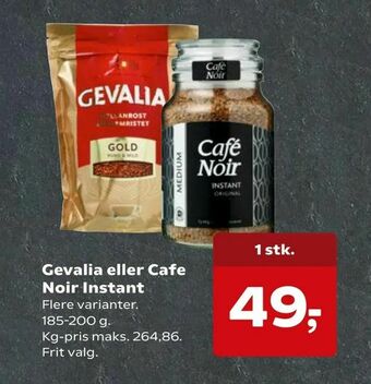 SuperBrugsen Gevalia eller Cafe Noir Instant tilbud
