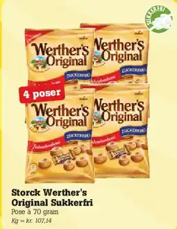 Poetzsch Padborg Werther's Original Sukkerfri tilbud
