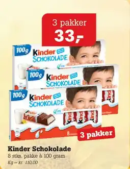Poetzsch Padborg Kinder Schokolade (3 pakker) tilbud