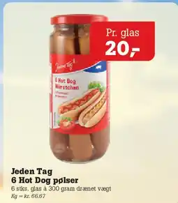 Poetzsch Padborg Jeden Tag Hot Dog pølser (glas) tilbud