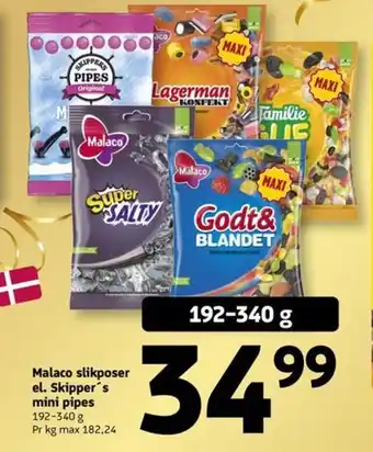 Løvbjerg Malaco slikposer el. Skipper's mini pipes tilbud