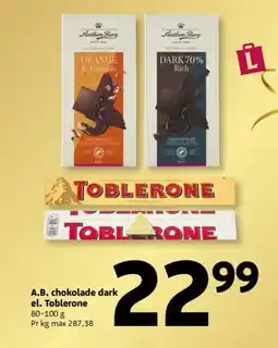 Løvbjerg A.B. chokolade dark el. Toblerone tilbud