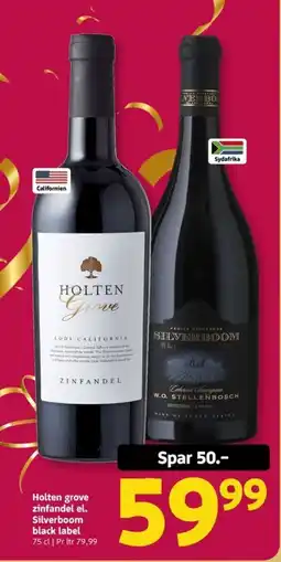 Løvbjerg Holten grove zinfandel el. Silverboom black label tilbud