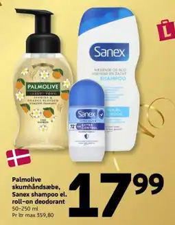 Løvbjerg Palmolive skumhåndsæbe, Sanex shampoo el. roll-on deodorant tilbud