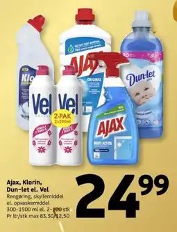 Løvbjerg Ajax, Klorin, Dun-let el. Vel tilbud