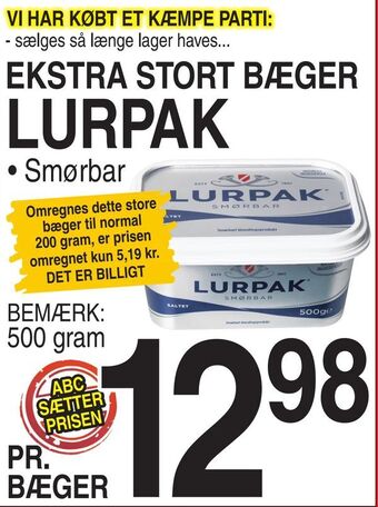 ABC Lavpris Lurpak tilbud