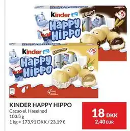 Nielsen's Discount KINDER HAPPY HIPPO tilbud