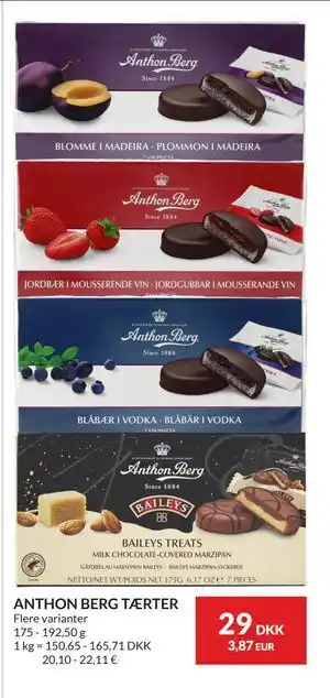 Nielsen's Discount ANTHON BERG TÆRTER tilbud