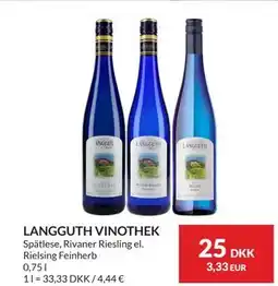 Nielsen's Discount LANGGUTH VINOTHEK tilbud